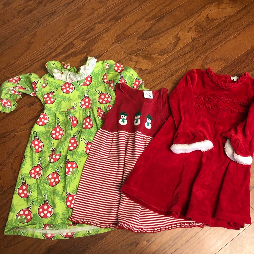 Girls Christmas Dress Lot